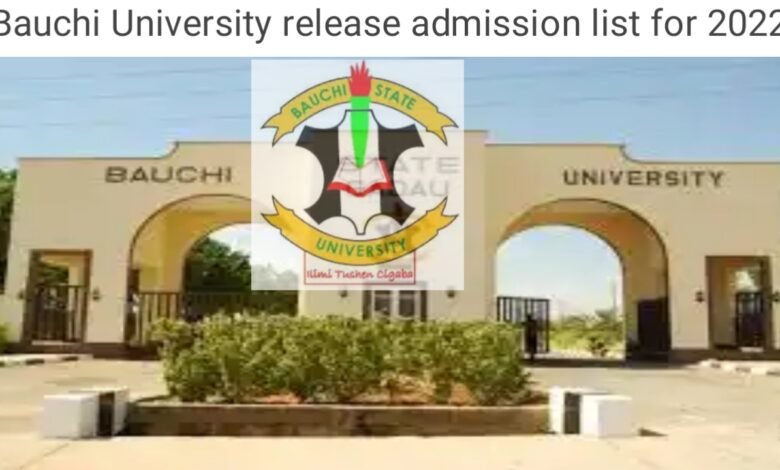 Bauchi state University Gadau release admission list for 2021/2022 academic session.